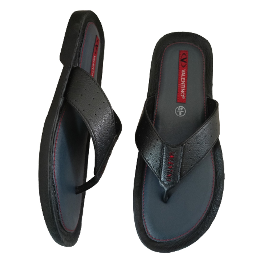Valentino flip flops black hot sale